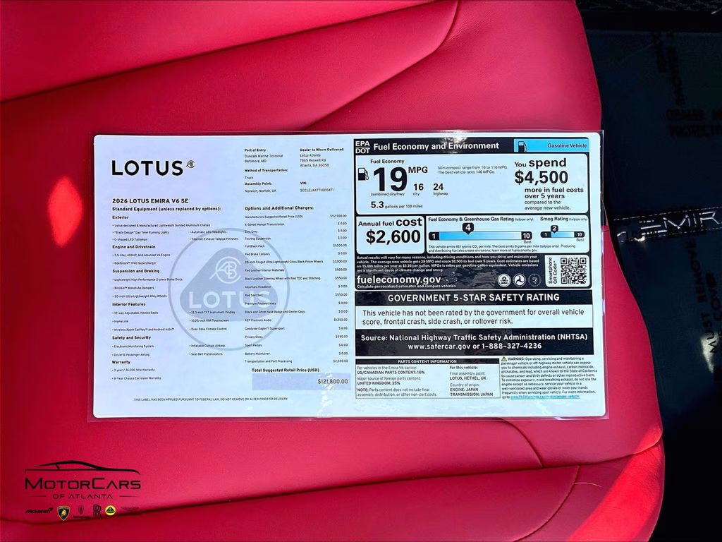 2026 Zinc Grey Lotus Emira V6 SE Racing Line RWD Coupe