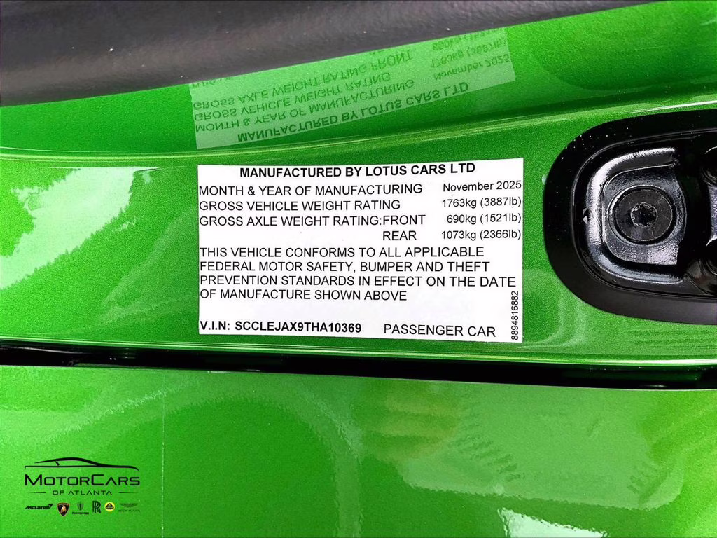 2026 EOS Green Lotus Emira V6 SE Racing Line RWD Coupe