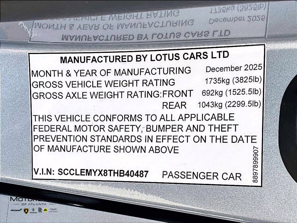 2026 Osmium Silver Lotus Emira Turbo SE RWD Coupe