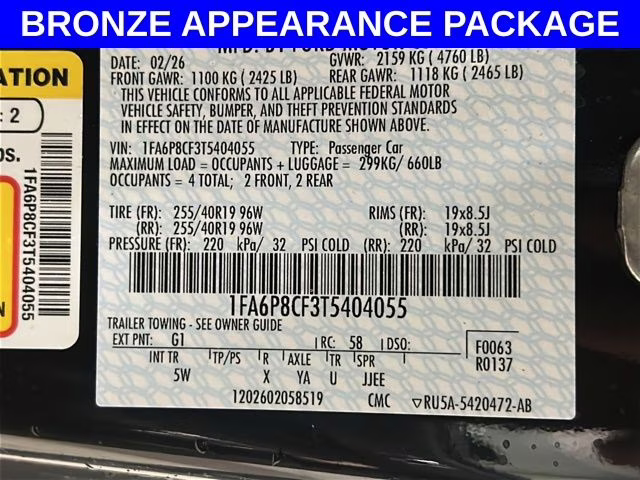 2026 Shadow Black Ford Mustang GT Premium RWD Coupe