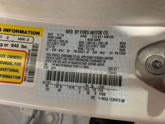 2026 White Ford Bronco Sport Big Bend 4X4 SUV