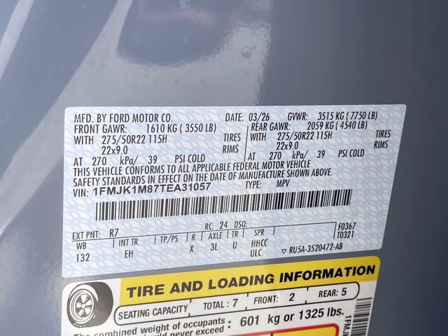 2026 Glacier Gray Metallic Tri-Coat Ford Expedition Max Platinum 4X4 SUV