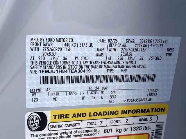 2026 Space Silver Metallic Ford Expedition Active RWD SUV