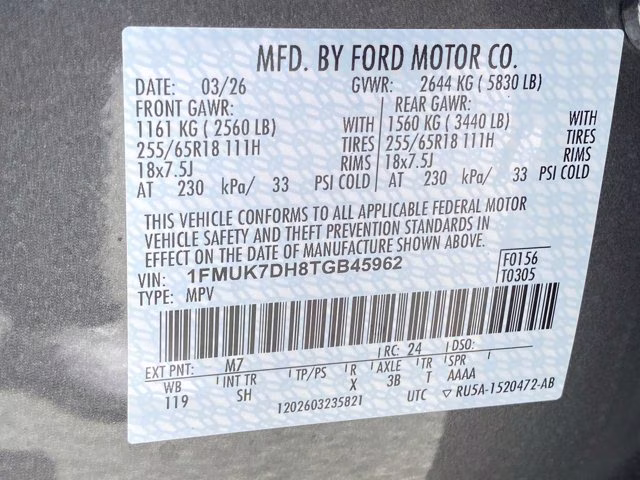 2026 Carbonized Gray Metallic Ford Explorer Active RWD SUV