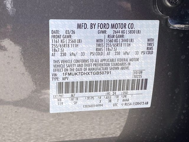 2026 Carbonized Gray Metallic Ford Explorer Active RWD SUV
