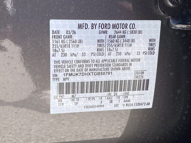 2026 Carbonized Gray Metallic Ford Explorer Active RWD SUV