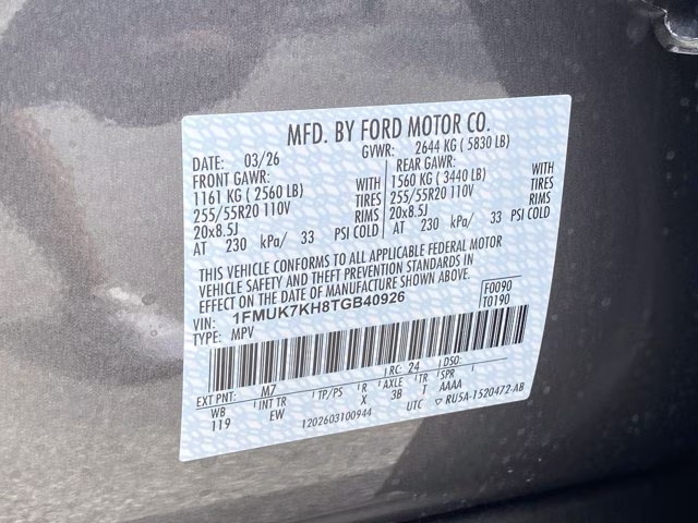 2026 Carbonized Gray Metallic Ford Explorer ST-Line RWD SUV