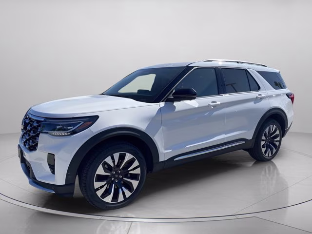 2026 Star White Metallic Tri-Coat Ford Explorer Platinum 4X4 SUV
