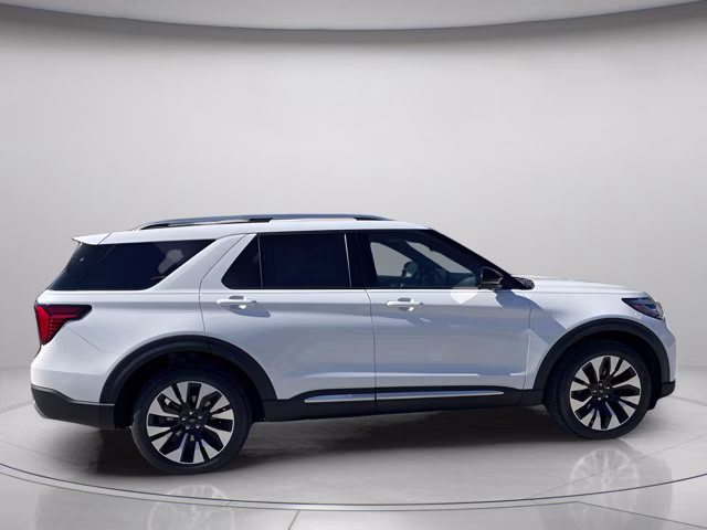 2026 Star White Metallic Tri-Coat Ford Explorer Platinum 4X4 SUV