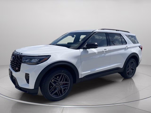 2026 Star White Metallic Tri-Coat Ford Explorer ST RWD SUV