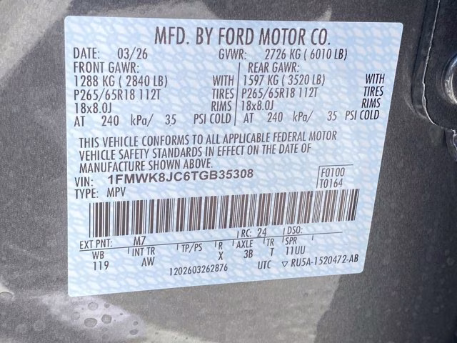 2026 Carbonized Gray Metallic Ford Explorer Tremor 4X4 SUV