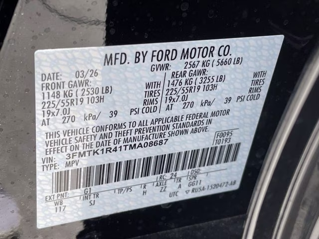 2026 Shadow Black Ford Mustang Mach-E Select RWD SUV