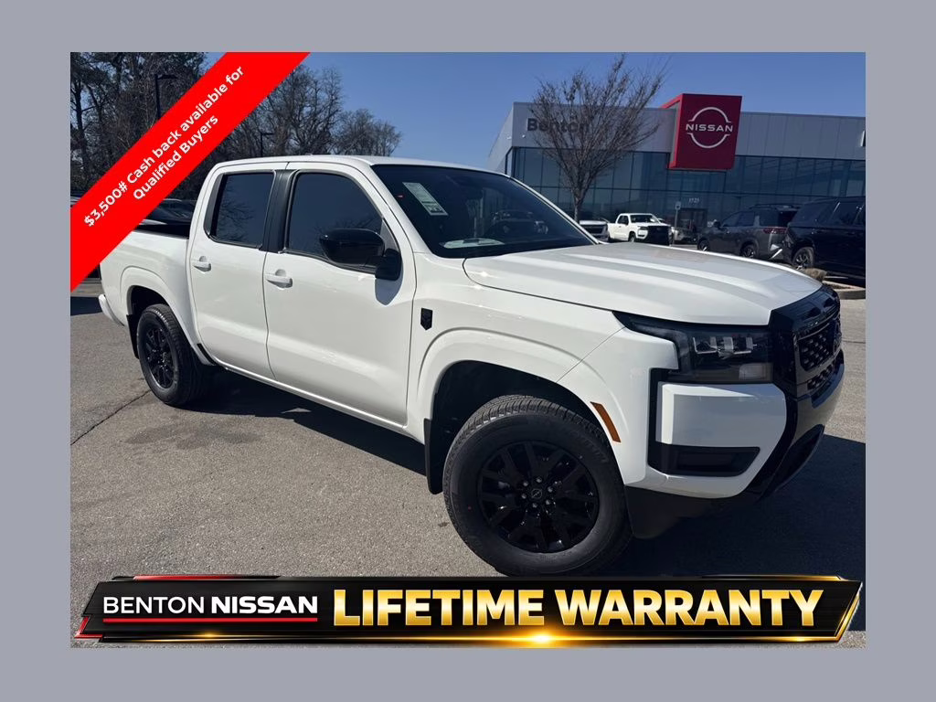 2026 Glacier White Nissan Frontier SV 4X4 Truck