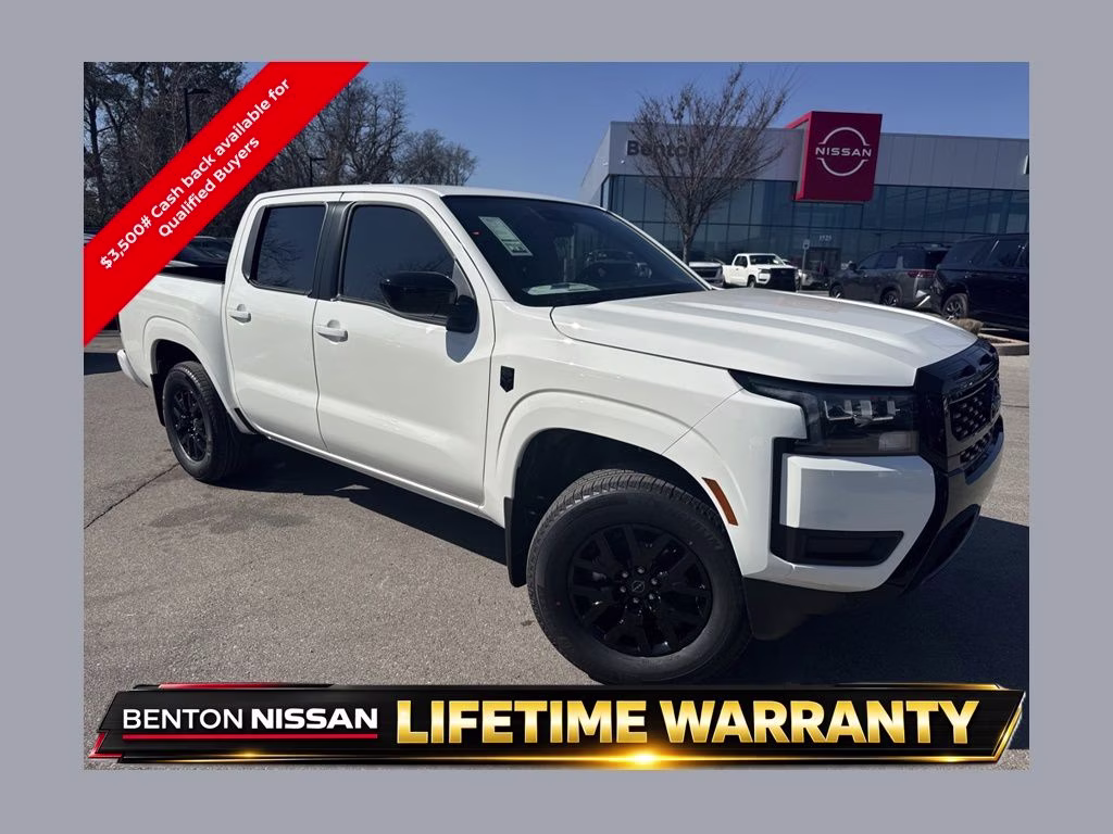 2026 Glacier White Nissan Frontier SV 4X4 Truck