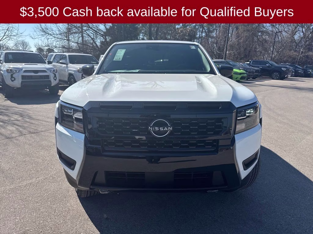 2026 Glacier White Nissan Frontier SV 4X4 Truck
