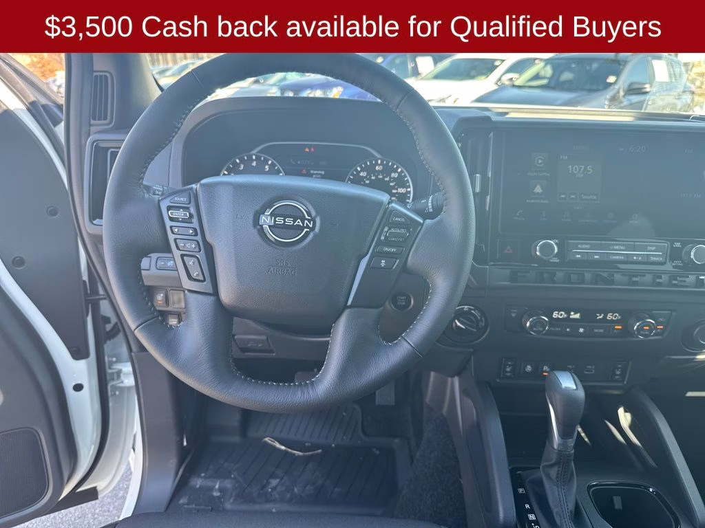 2026 Glacier White Nissan Frontier SV 4X4 Truck