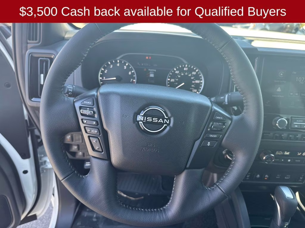 2026 Glacier White Nissan Frontier SV 4X4 Truck