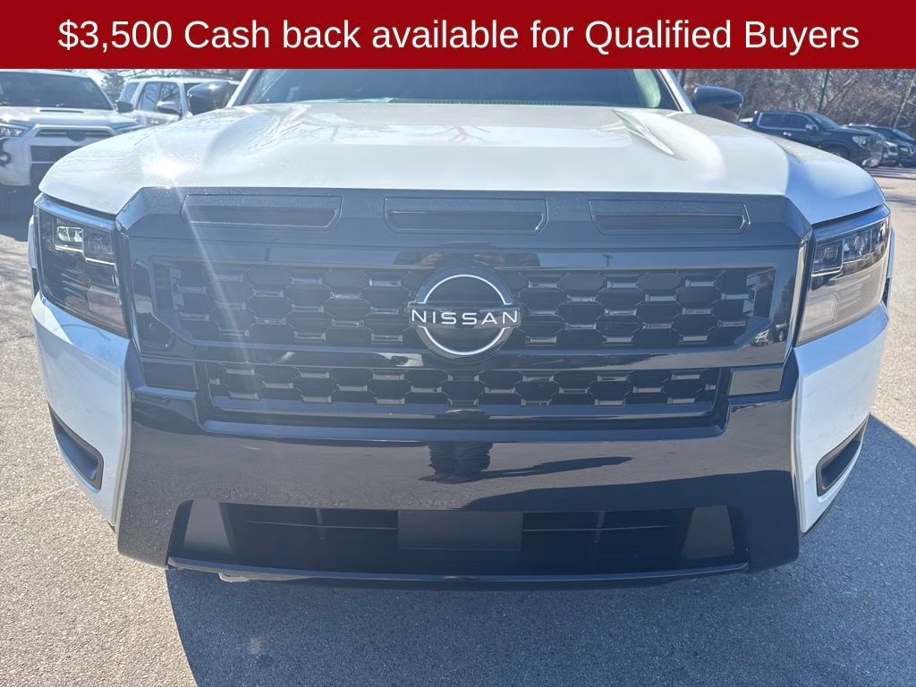 2026 Glacier White Nissan Frontier SV 4X4 Truck