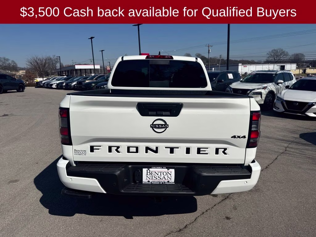 2026 Glacier White Nissan Frontier SV 4X4 Truck
