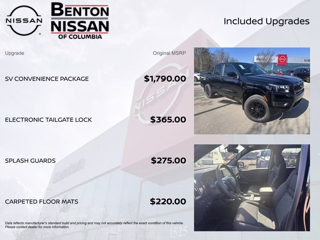 2026 Super Black Nissan Frontier SV 4X4 Truck