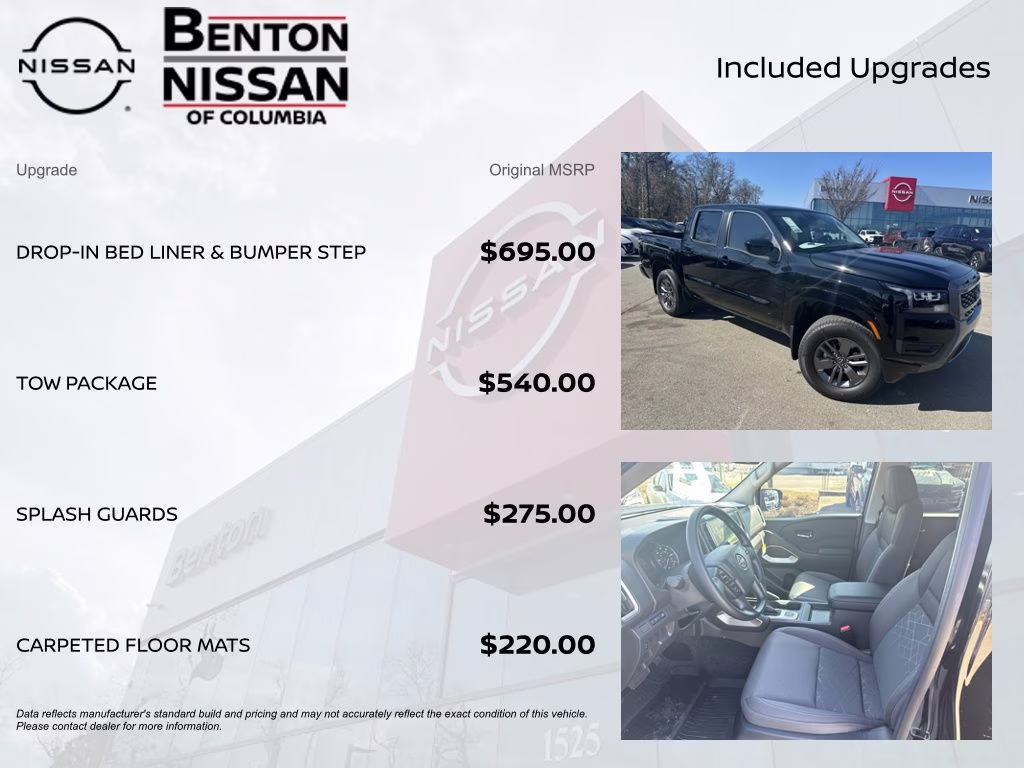 2026 Super Black Nissan Frontier SV 4X4 Truck