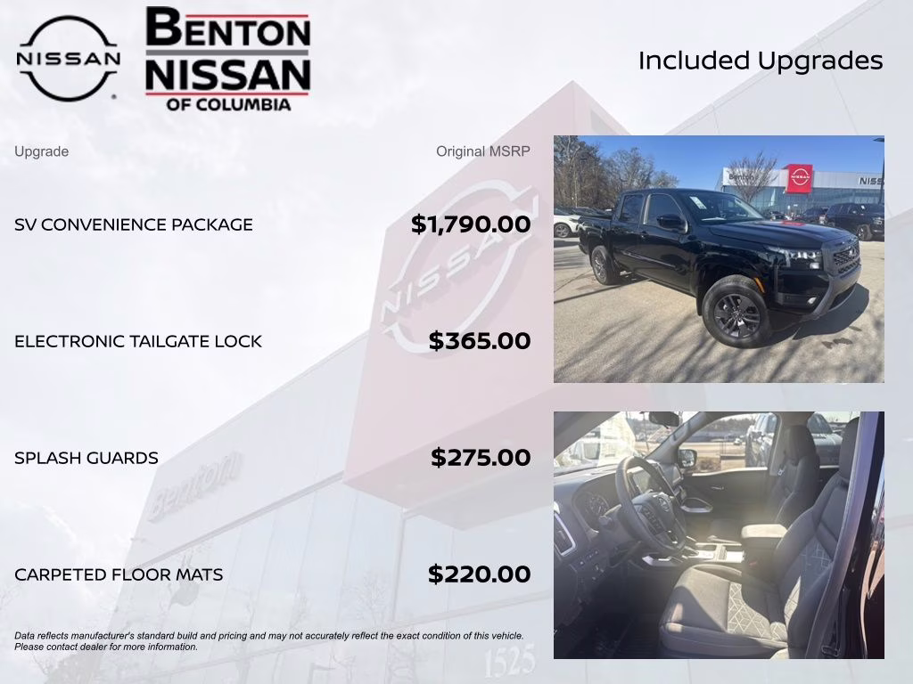 2026 Super Black Nissan Frontier SV 4X4 Truck