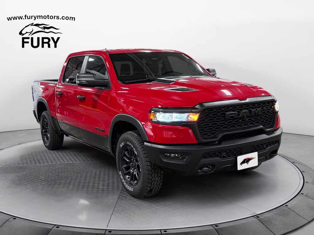 2025 Flame Red Clearcoat Ram 1500 Rebel 3.0 Hurricane Twin Turbo 4X4 Truck