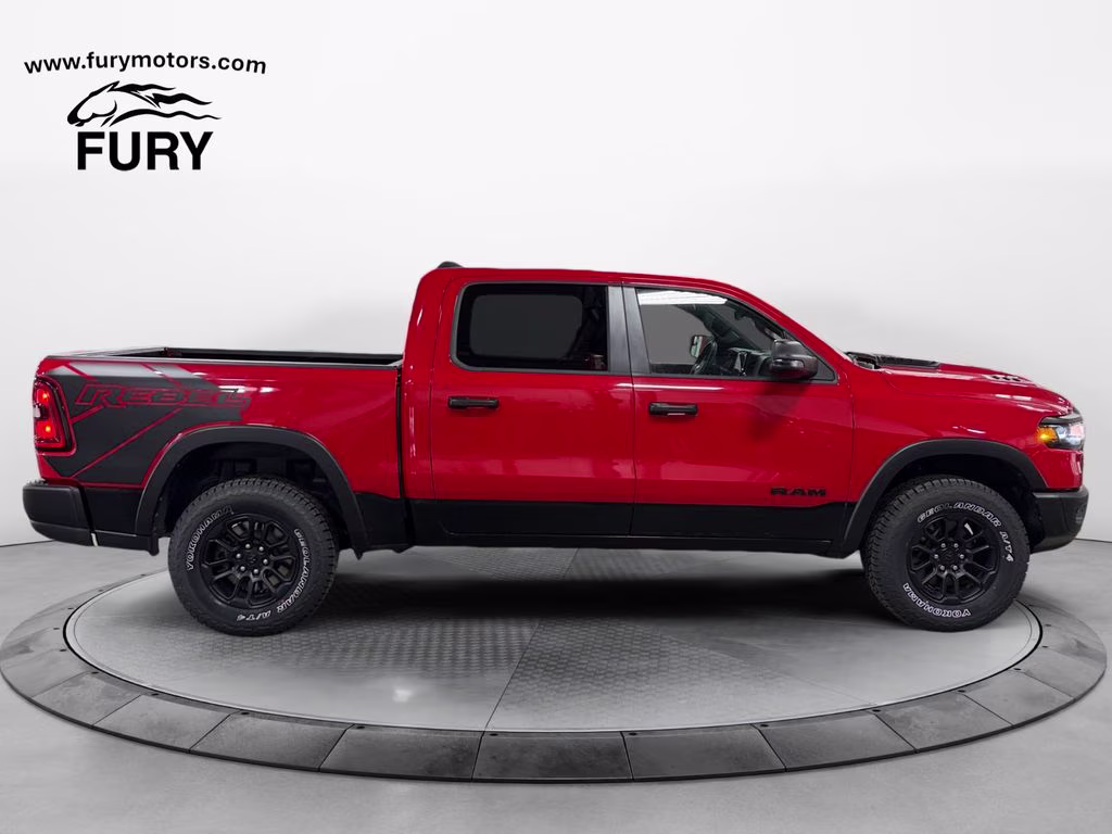2025 Flame Red Clearcoat Ram 1500 Rebel 3.0 Hurricane Twin Turbo 4X4 Truck