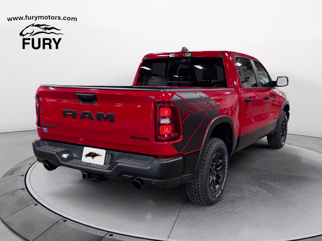 2025 Flame Red Clearcoat Ram 1500 Rebel 3.0 Hurricane Twin Turbo 4X4 Truck
