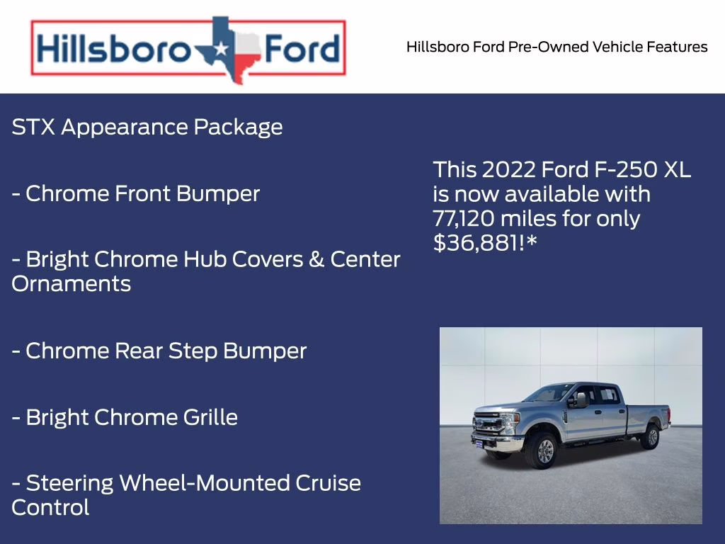 2022 Iconic Silver Metallic Ford Super Duty F-250 SRW XL 4X4 Truck