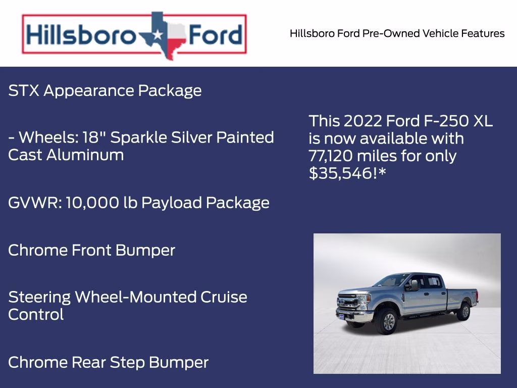2022 Iconic Silver Metallic Ford Super Duty F-250 SRW XL 4X4 Truck