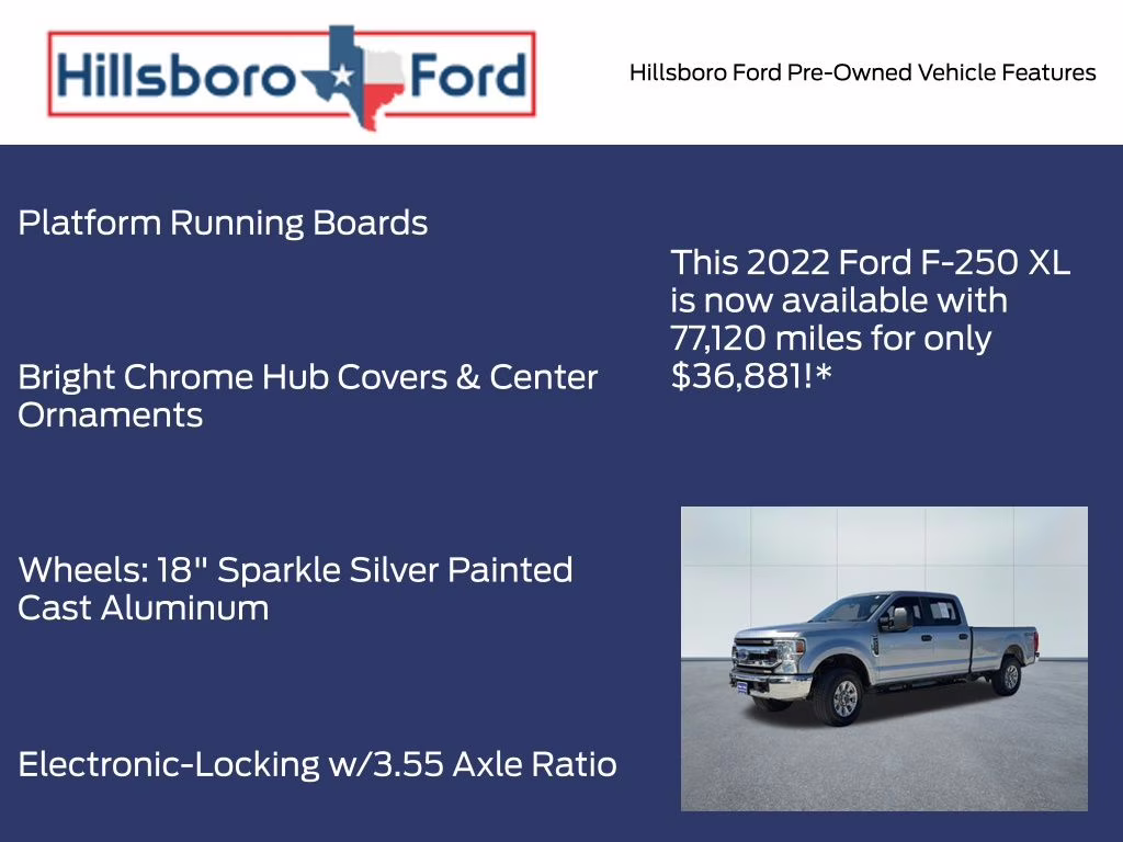 2022 Iconic Silver Metallic Ford Super Duty F-250 SRW XL 4X4 Truck