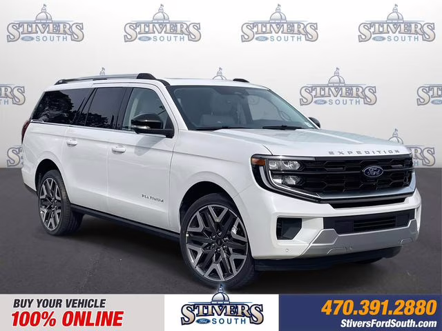 2026 White Metallic Ford Expedition Max Platinum 4X4 SUV