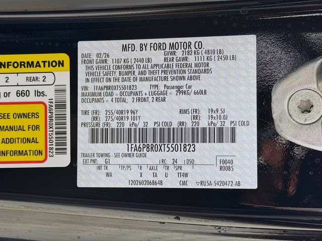 2026 Shadow Black Ford Mustang Dark Horse RWD Coupe