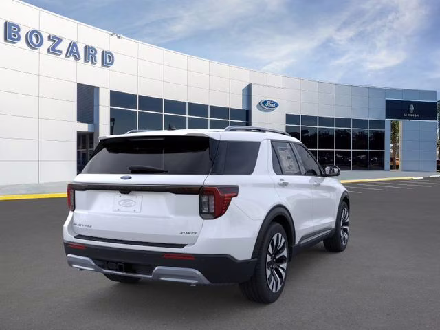 2026 Star White Metallic Tri-Coat Ford Explorer Platinum 4X4 SUV