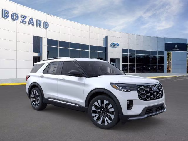 2026 Star White Metallic Tri-Coat Ford Explorer Platinum 4X4 SUV