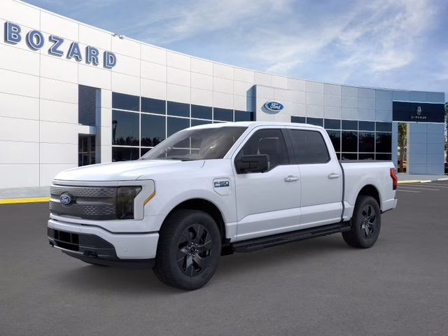 2025 Space White Metallic Ford F-150 Lightning Flash AWD Truck