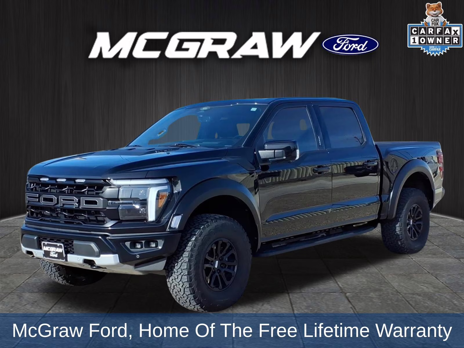 2024 Black Metallic Ford F-150 Raptor 4X4 Truck