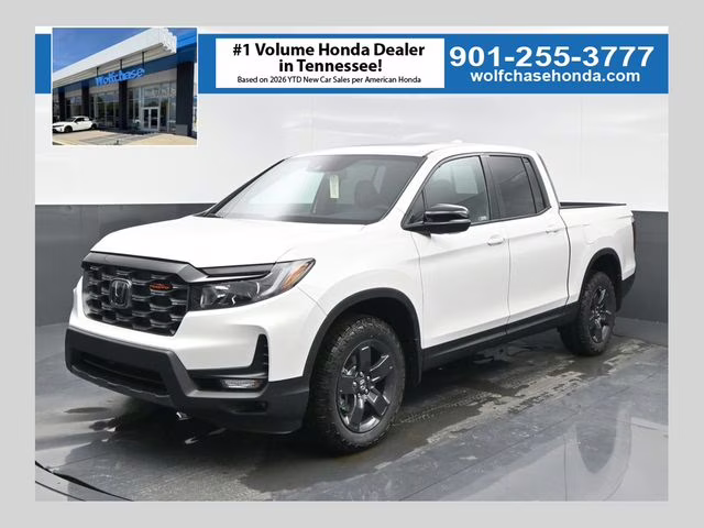 2026 Platinum White Pearl Honda Ridgeline TrailSport AWD Truck