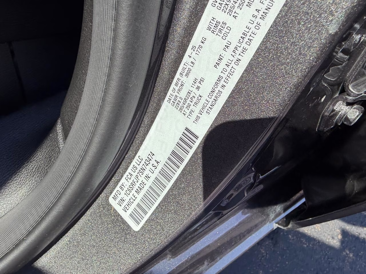 2025 Granite Crystal Metallic Clearcoat Ram 1500 Laramie 4X4 Truck