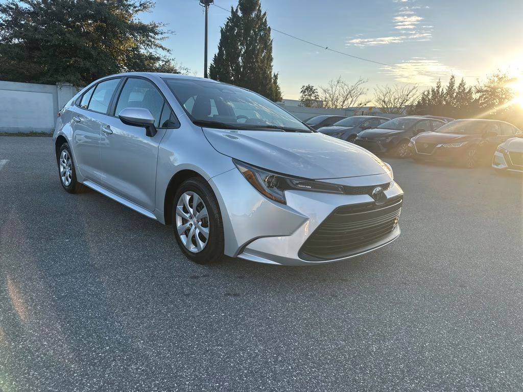 2025 Silver Toyota Corolla LE FWD Sedan