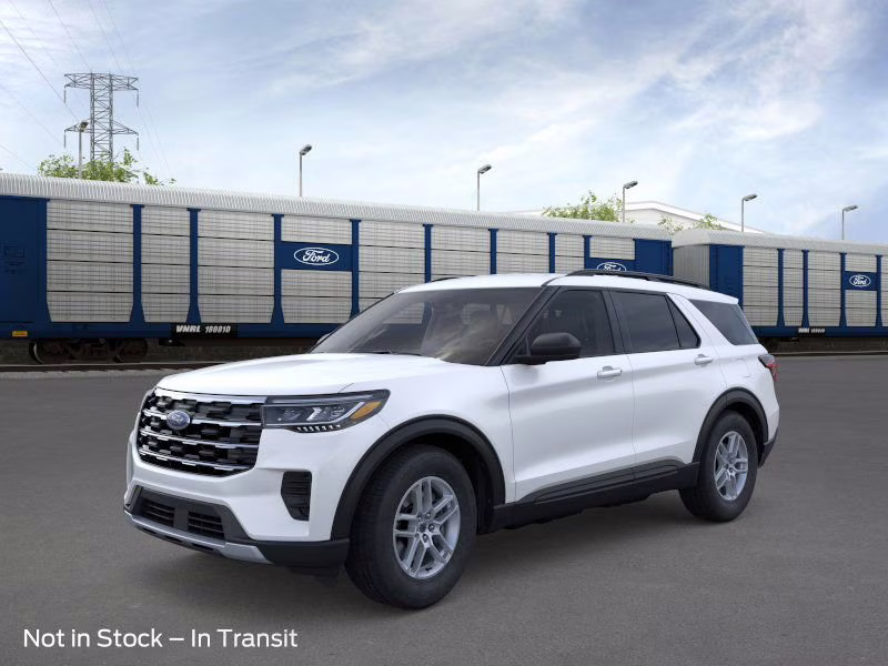 2026 Star White Metallic Tri-Coat Ford Explorer Active RWD SUV