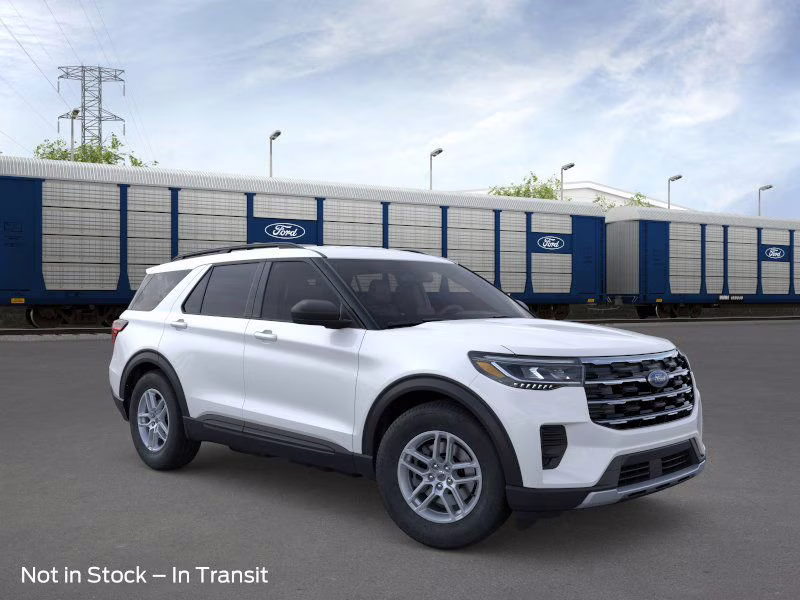 2026 Star White Metallic Tri-Coat Ford Explorer Active RWD SUV