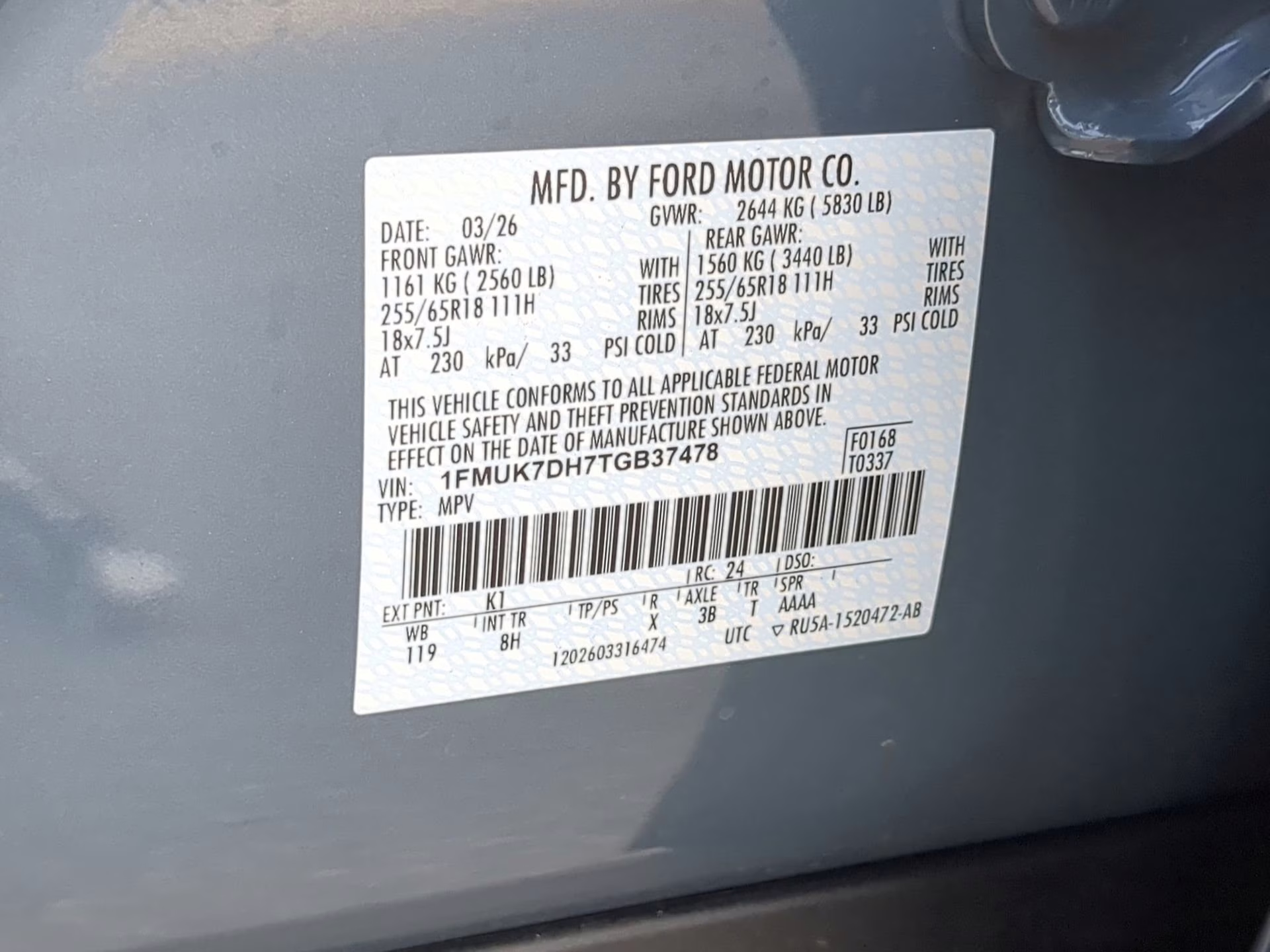 2026 Vapor Blue Metallic Ford Explorer Active RWD SUV