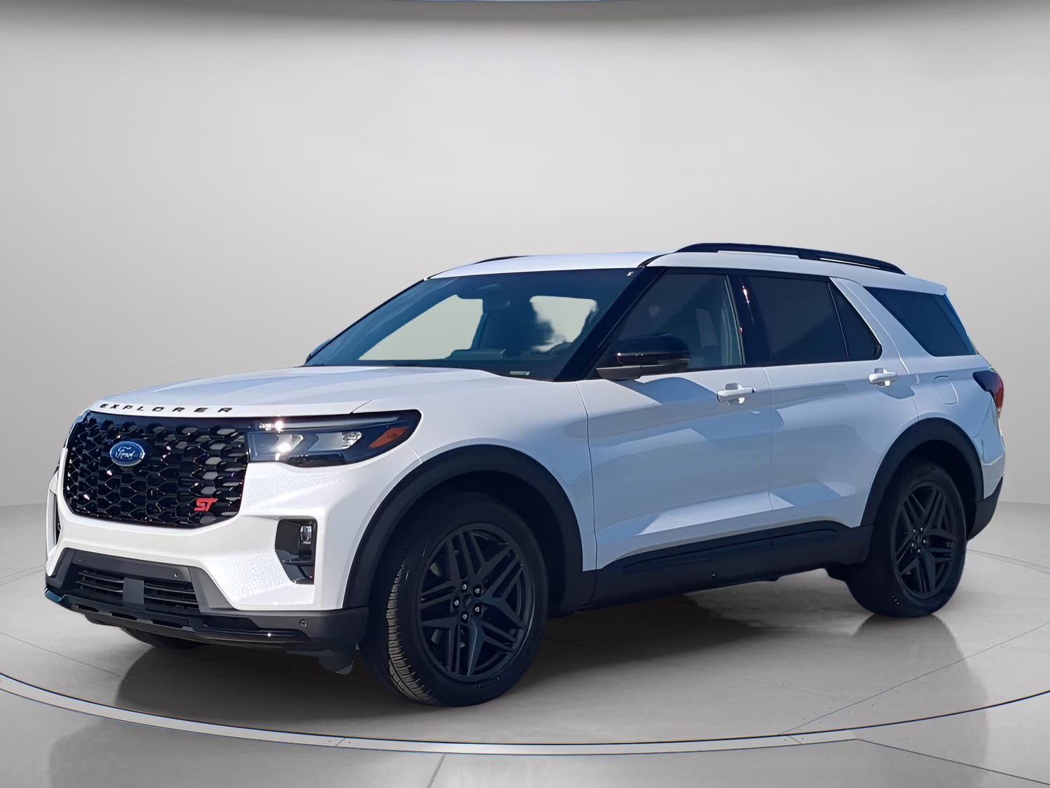 2026 Star White Metallic Tri-Coat Ford Explorer ST RWD SUV