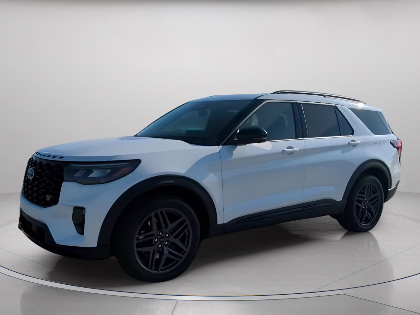2026 Star White Metallic Tri-Coat Ford Explorer ST RWD SUV