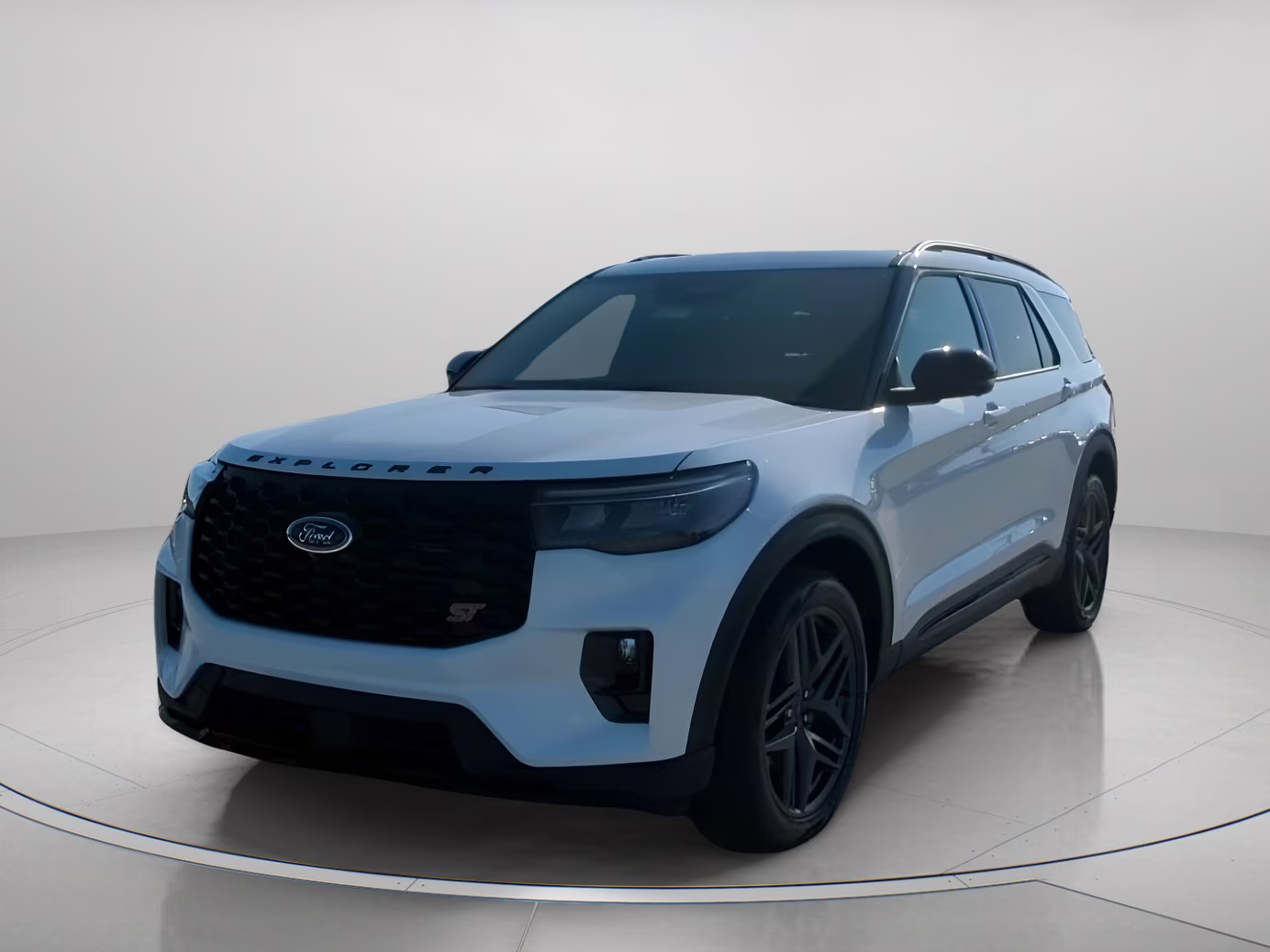 2026 Star White Metallic Tri-Coat Ford Explorer ST RWD SUV