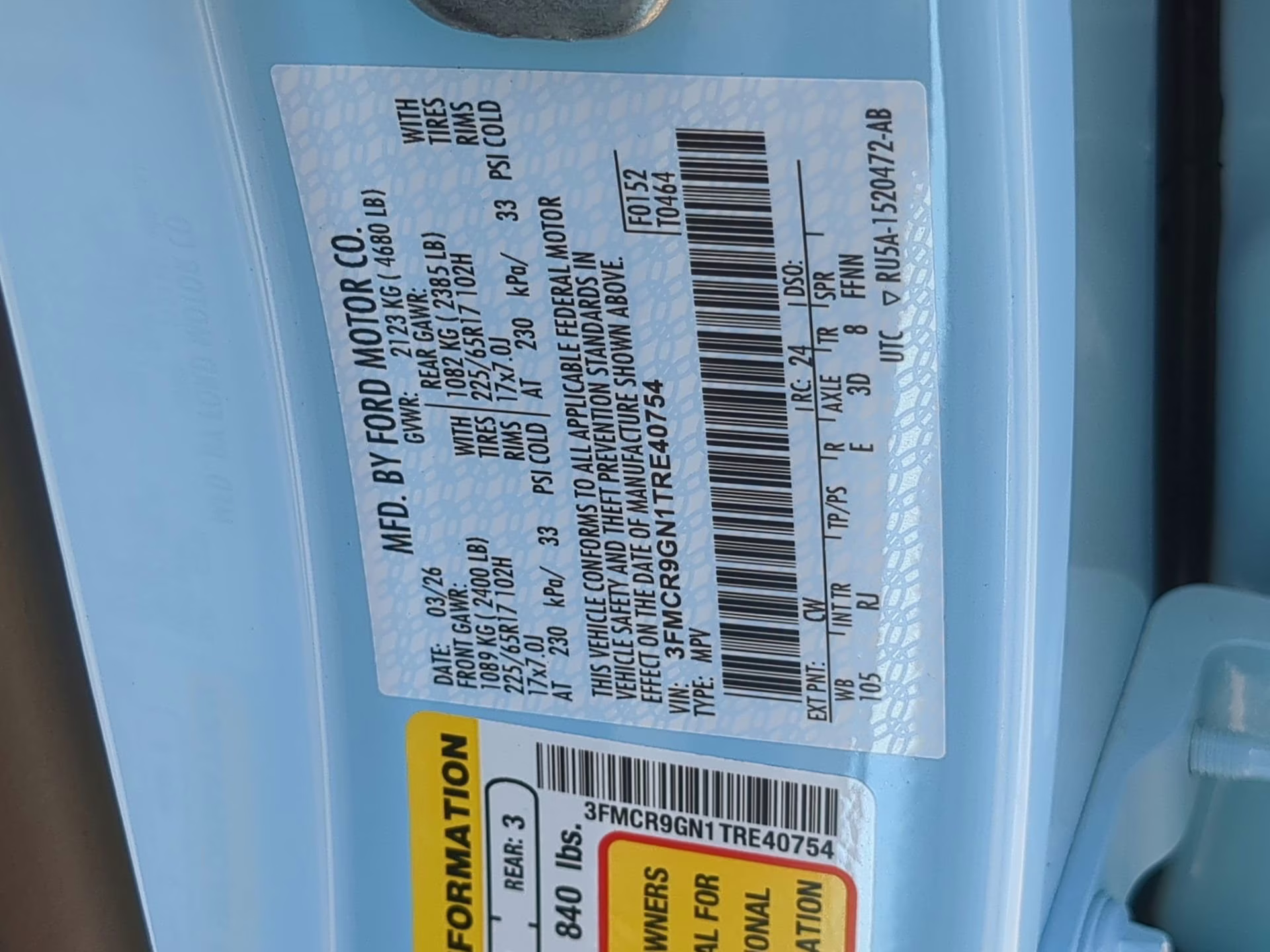 2026 Robins Egg Blue Ford Bronco Sport Heritage 4X4 SUV