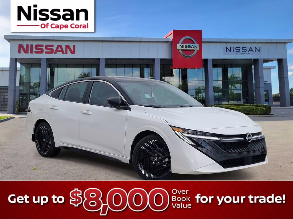 2026 Aspen White/Super Black Nissan Sentra SR FWD Sedan