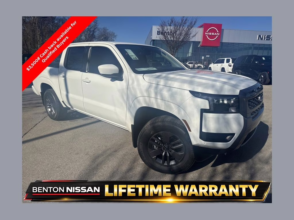 2026 Glacier White Nissan Frontier SV 4X4 Truck